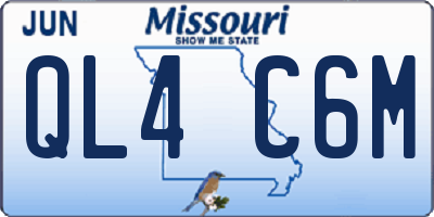 MO license plate QL4C6M