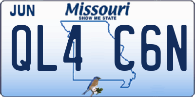 MO license plate QL4C6N