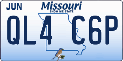 MO license plate QL4C6P