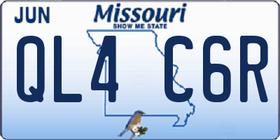 MO license plate QL4C6R