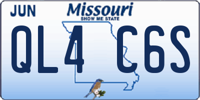 MO license plate QL4C6S