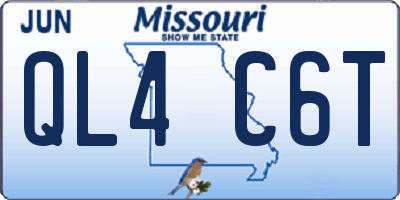 MO license plate QL4C6T