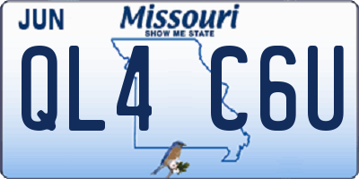 MO license plate QL4C6U