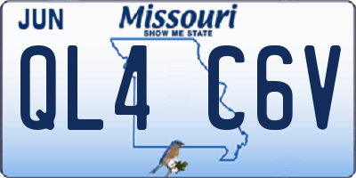 MO license plate QL4C6V