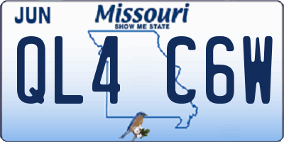 MO license plate QL4C6W