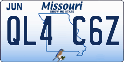 MO license plate QL4C6Z