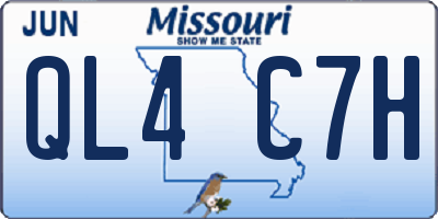 MO license plate QL4C7H