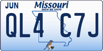MO license plate QL4C7J