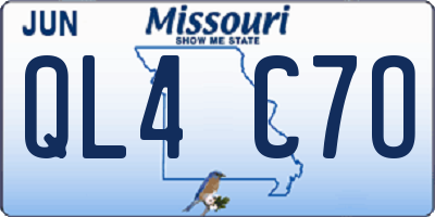 MO license plate QL4C7O
