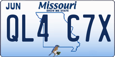 MO license plate QL4C7X