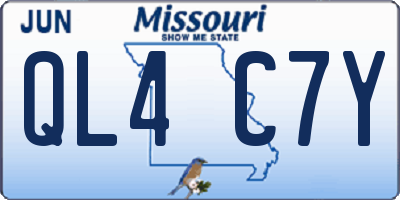 MO license plate QL4C7Y