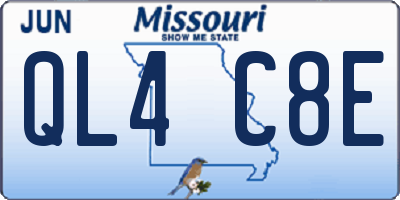 MO license plate QL4C8E