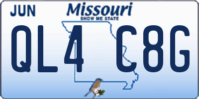 MO license plate QL4C8G
