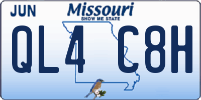 MO license plate QL4C8H