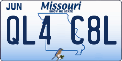 MO license plate QL4C8L