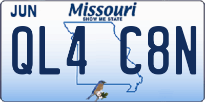 MO license plate QL4C8N