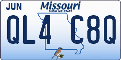 MO license plate QL4C8Q