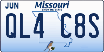 MO license plate QL4C8S