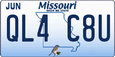 MO license plate QL4C8U