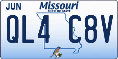 MO license plate QL4C8V