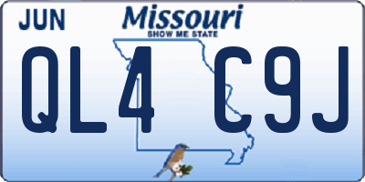 MO license plate QL4C9J