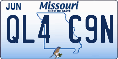 MO license plate QL4C9N