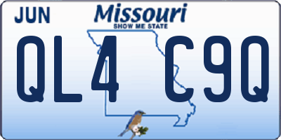 MO license plate QL4C9Q