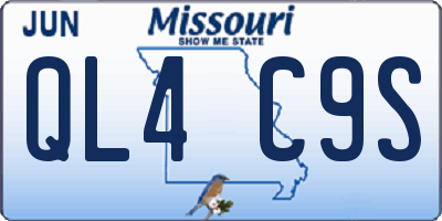MO license plate QL4C9S