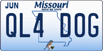 MO license plate QL4D0G