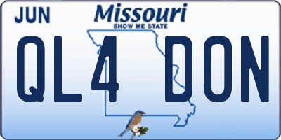 MO license plate QL4D0N