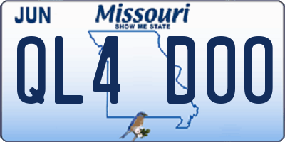 MO license plate QL4D0O