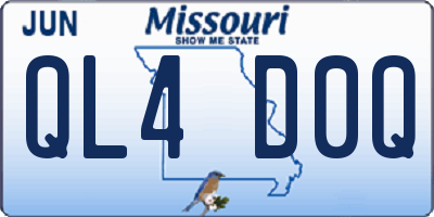 MO license plate QL4D0Q