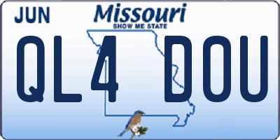 MO license plate QL4D0U