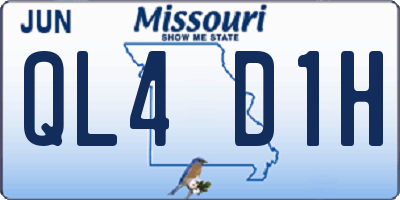 MO license plate QL4D1H