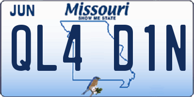 MO license plate QL4D1N