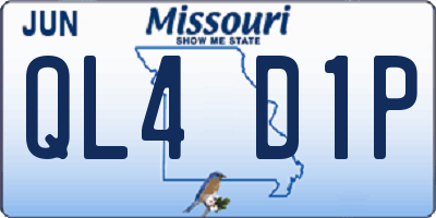 MO license plate QL4D1P