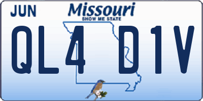 MO license plate QL4D1V