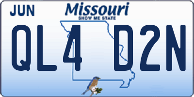 MO license plate QL4D2N