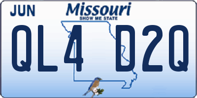 MO license plate QL4D2Q