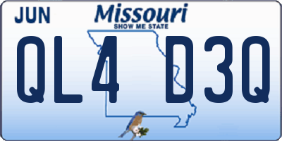MO license plate QL4D3Q