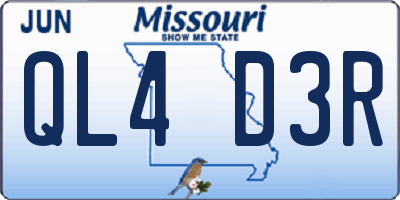 MO license plate QL4D3R