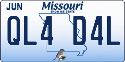 MO license plate QL4D4L