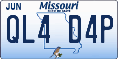 MO license plate QL4D4P