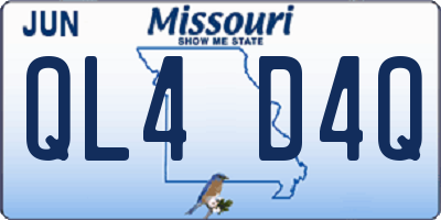 MO license plate QL4D4Q