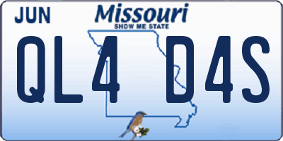 MO license plate QL4D4S