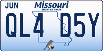 MO license plate QL4D5Y
