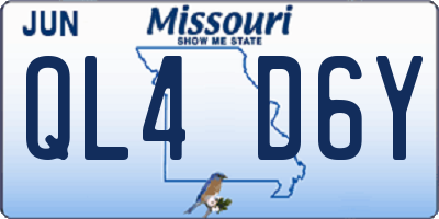MO license plate QL4D6Y