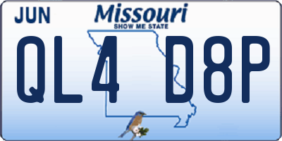MO license plate QL4D8P