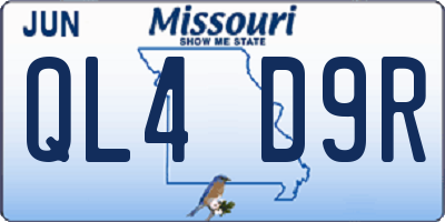 MO license plate QL4D9R