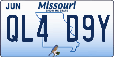 MO license plate QL4D9Y